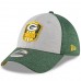 Men's Green Bay Packers New Era Heather Gray/Green 2018 NFL Sideline Road Official 39THIRTY Flex Hat 3058263